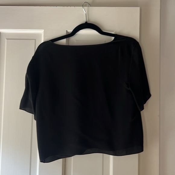 Theory chiffon black tee - Picture 4 of 4